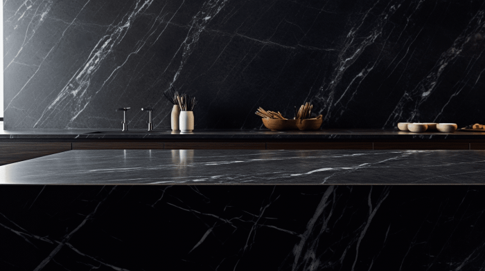 Фартук из мрамора Nero Marquina (Неро Маркина)
